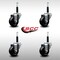 Service Caster 3'' SS Hard Rubber Wheel Swivel 3/4'' Expanding Stem Caster Set, 4PK SCC-SSEX20S314-HRS-34-4 - alternate 4